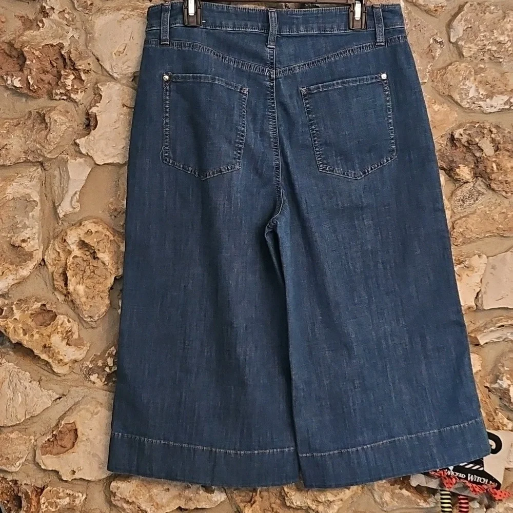 Chico's Dark Blue Wide Leg Jeans - Picture 3 of 6